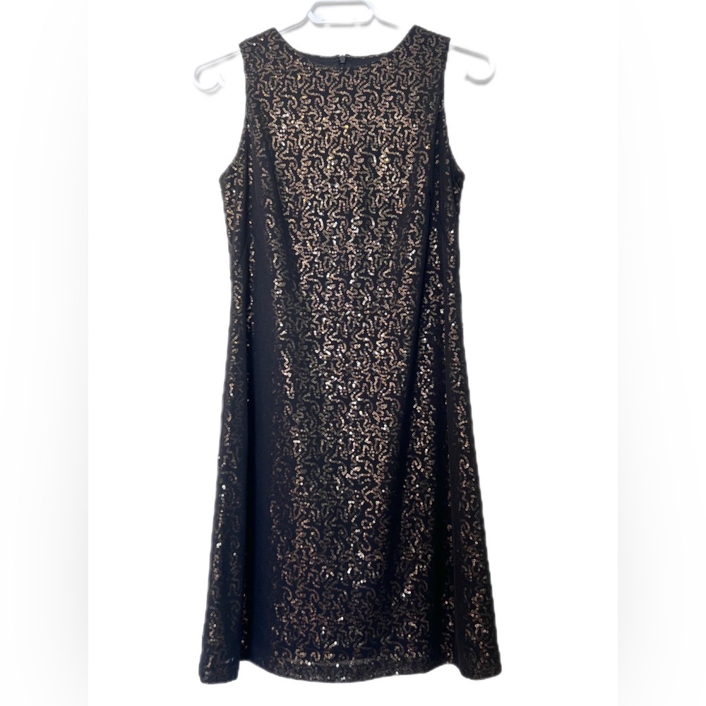 Black and gold sequin dress Petite 4 cocktail